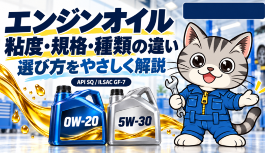 エンジンオイルの粘度・規格・種類の違いと選び方｜0W-20・5W-30を解説