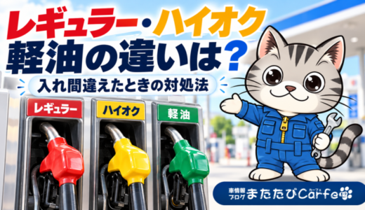 レギュラー・ハイオク・軽油の違いとは？入れ間違えたときの対処法