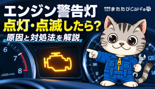 エンジン警告灯が点灯・点滅したら？走行の判断・原因と対処法