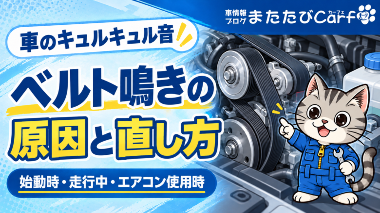 ベルト鳴きの原因と直し方｜車のキュルキュル音・ファンベルトの対処法