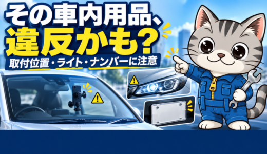 車内用品・車の改造はどこから違法？スマホホルダー・フィルム・ライトの注意点