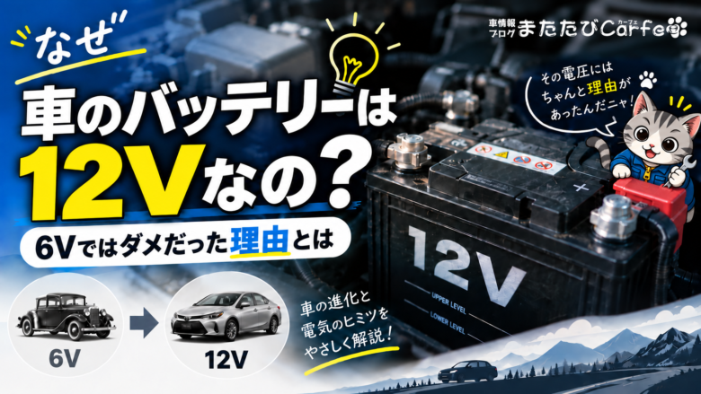 なぜ車のバッテリーは12Vなの？【6Vではダメだった理由とは】