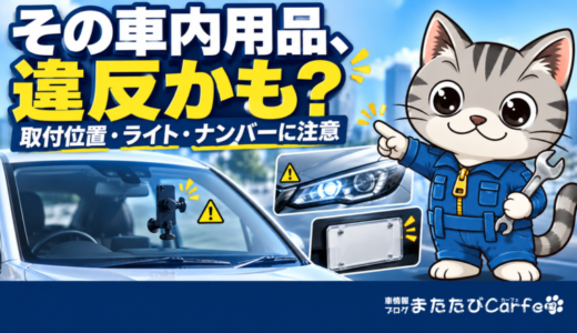 車内用品・車の改造はどこから違法？スマホホルダー・フィルム・ライトの注意点