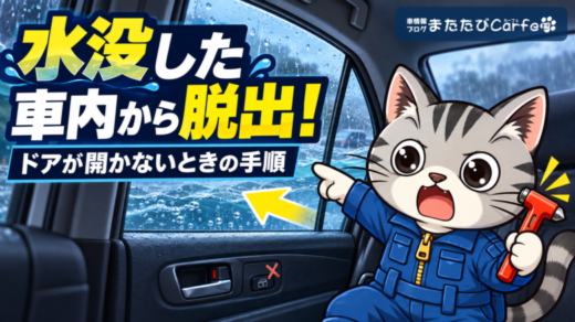 水没した車内から脱出する方法